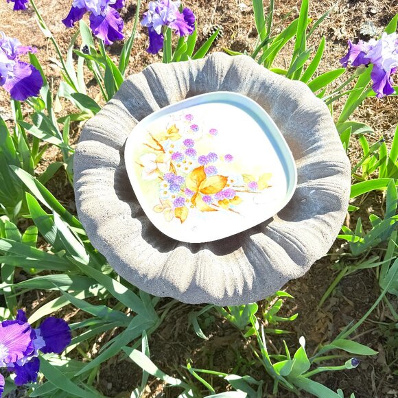 OOAK Hand painted signed Porcelain tray with blackberries vintage - Picture 3 of 10